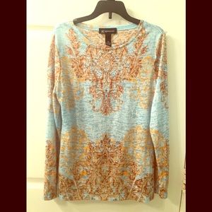 INC Fitted Multi Color Top Size PM
